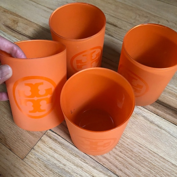 Tory Burch votive candle holders (orange) - Picture 4 of 4